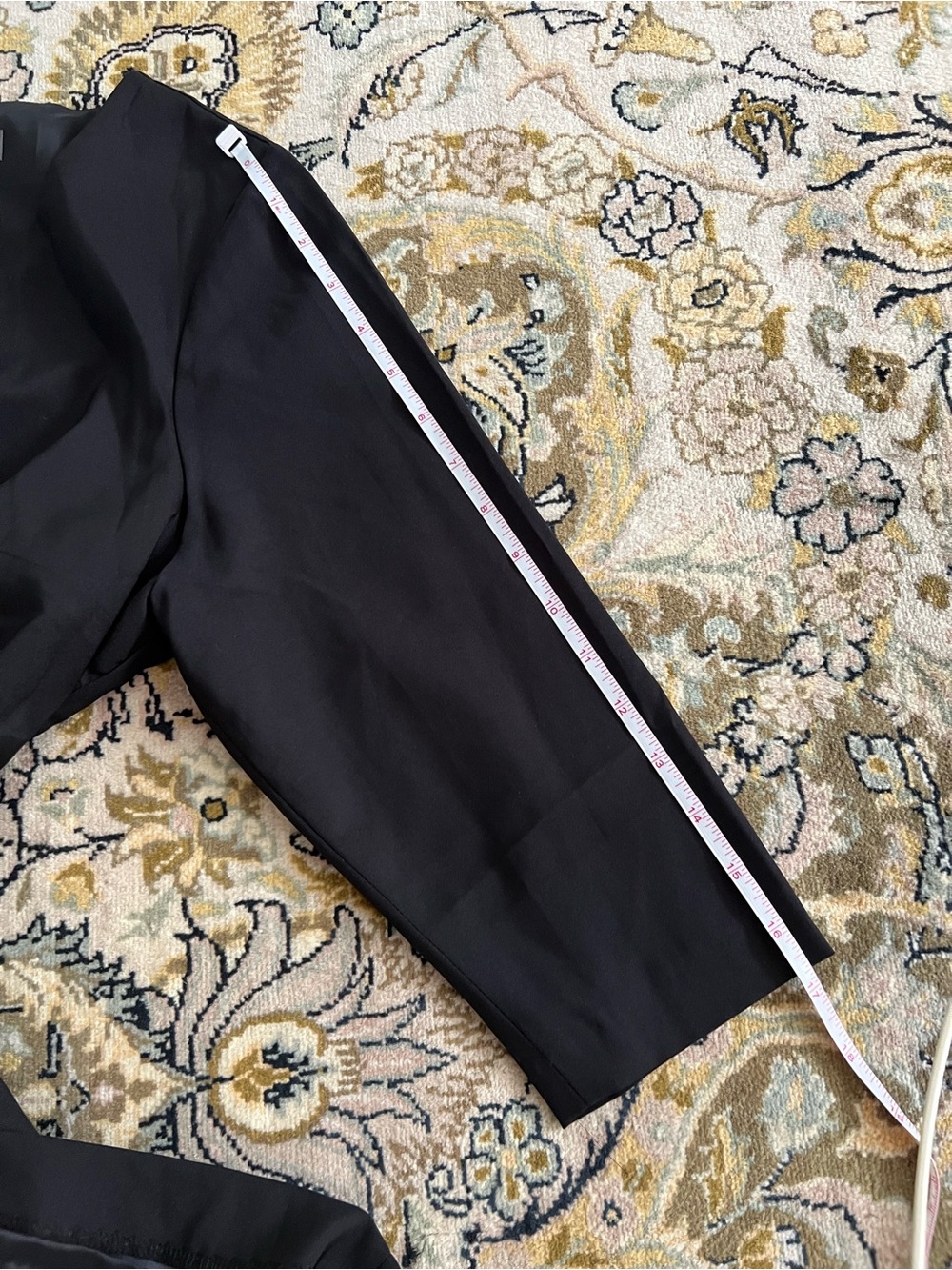 Minuet Petite Black Dress with Subtle Light Stripe Accent - Picture 6 of 8